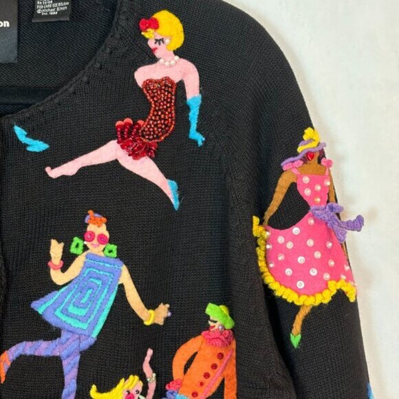 Michael Simon fashionista's through the decade Women's Cotton Cardigan Size XL - Picture 2 of 16